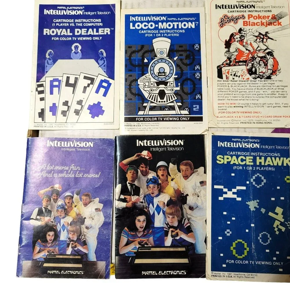 Intellivision Manuals Set of 8 For Video Games Manuals Only GA137